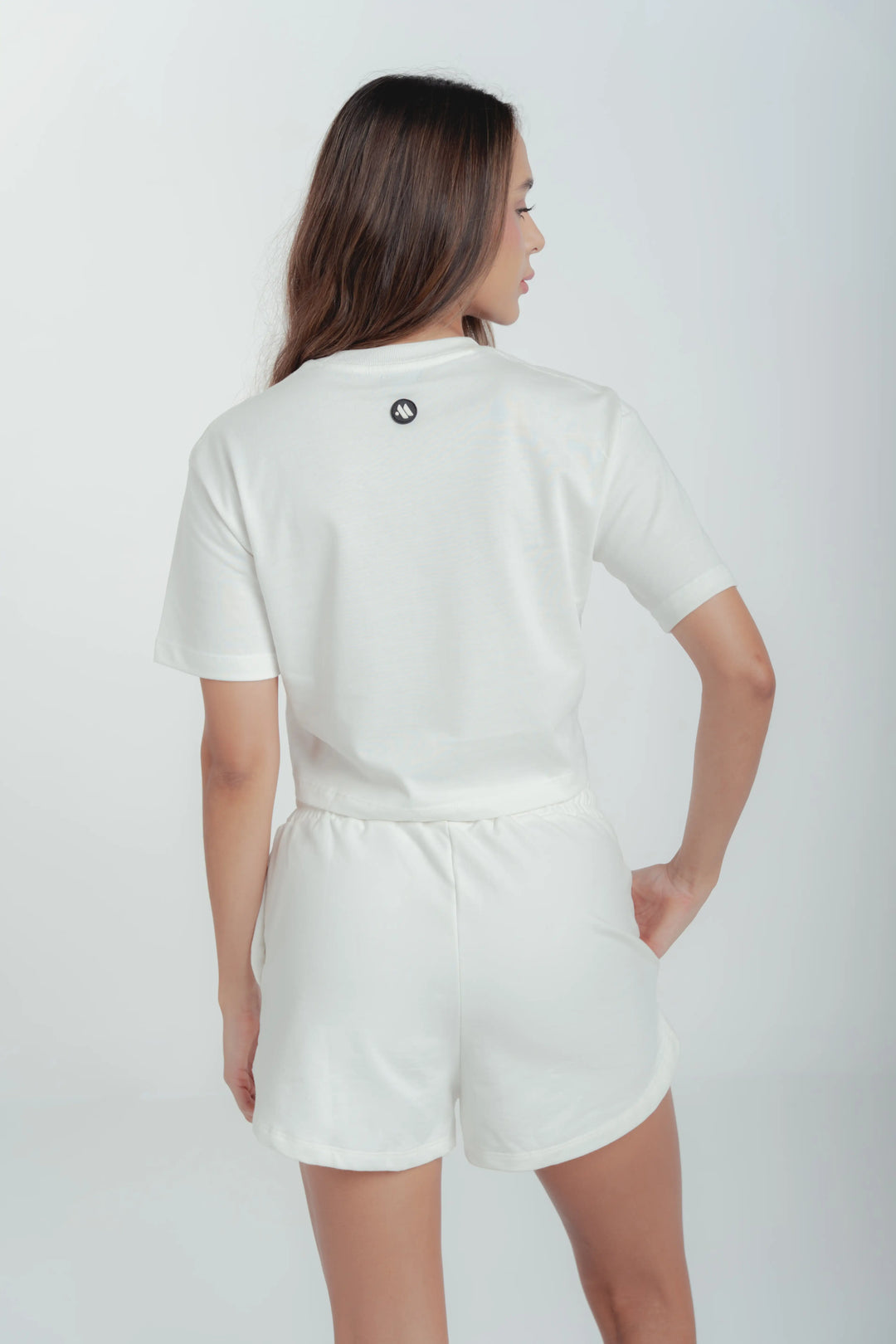 Crop top marfil